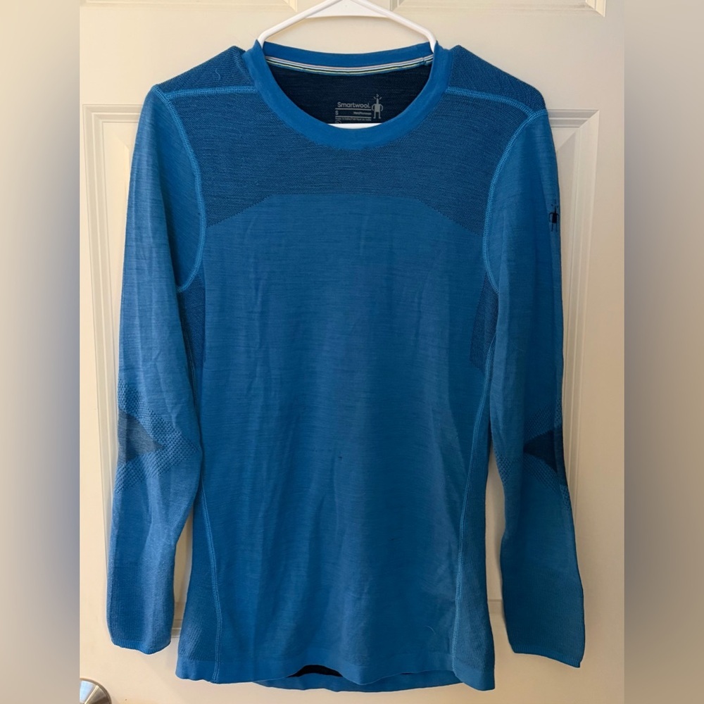 Smartwool Men’s Intraknit 200 Wool Blend Base Layer in Blue, Size S
